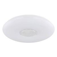 LED-Deckenleuchte Ø 48,5 cm, Timerfunktion und Farbwechsler - Klar/Opal, Design, Glas/Kunststoff (48,5/7,2cm) - Globo