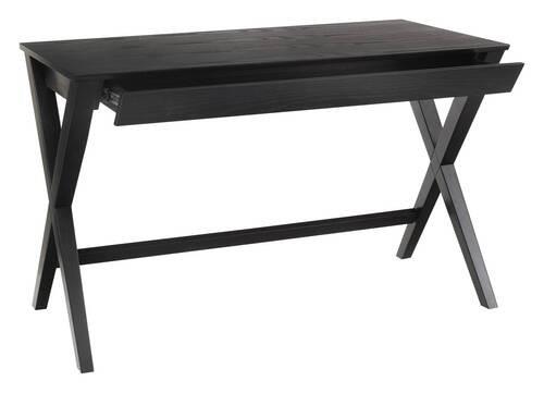 Schreibtisch mit Stauraum BxH 120x75 cm Writex Schwarz - Schwarz, Trend, Holz/Holzwerkstoff (120/60/75cm) - MID.YOU