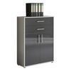 Aktenschrank Office Edition - Anthrazit Hochglanz/Grau, MODERN, Holzwerkstoff (84,5/114/33cm) - MID.YOU