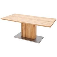 Esstisch Eiche Greta 180x90 cm mit Geteilten Platten - Design, Holz/Holzwerkstoff (180/90/77cm) - Livetastic