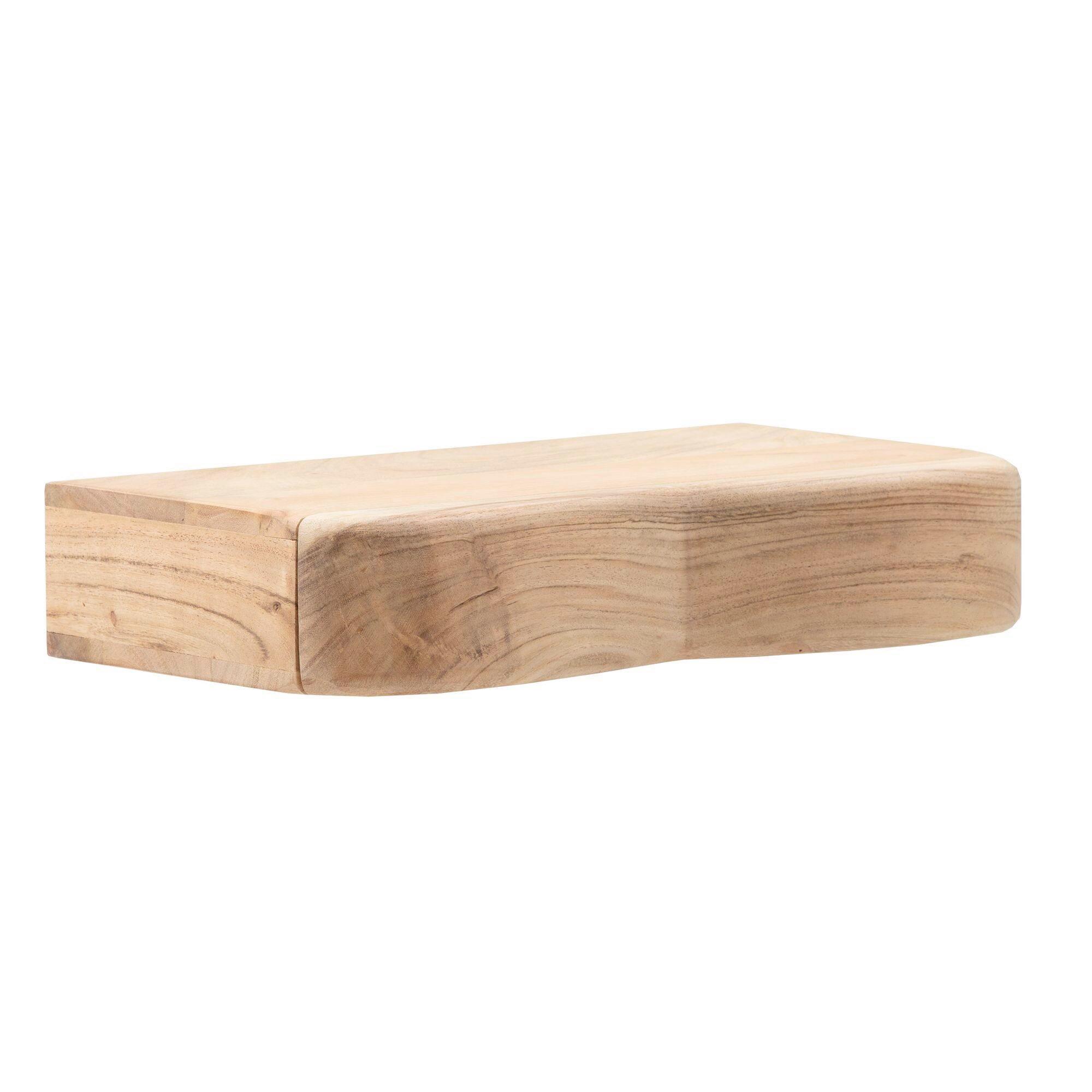 NÁSTĚNNÁ POLICE WL7.385 - barvy akácie, Design, dřevo (40/8/20cm) - Livetastic
