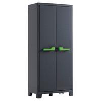 Geräteschrank Kunststoff Grün/anthrazit B/h: 44/182 Cm - Anthrazit/Grau, Design, Kunststoff (80/182/44cm) - Keter