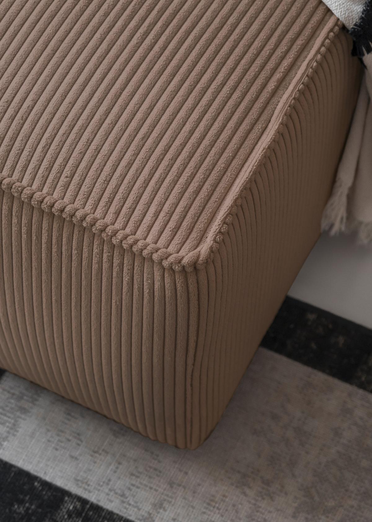 Sedačka Oliver, pravá, šedohnědá barva - černá/šedohnědá, Design, textil/plast (247/194cm) - MID.YOU