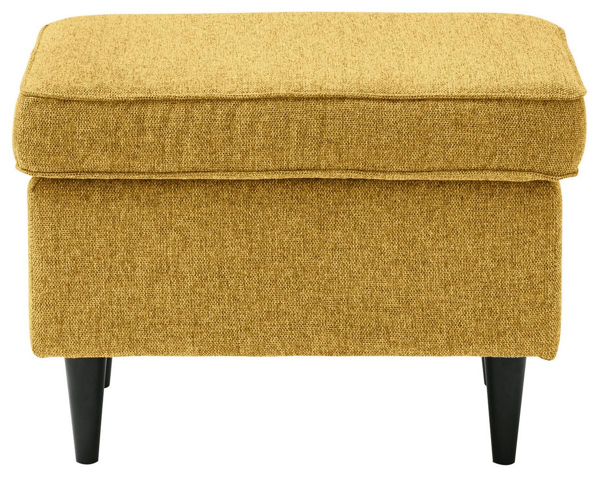 Hocker Oskar - Gelb/Schwarz, Basics, Holzwerkstoff/Textil (63/43/42cm) - MID.YOU