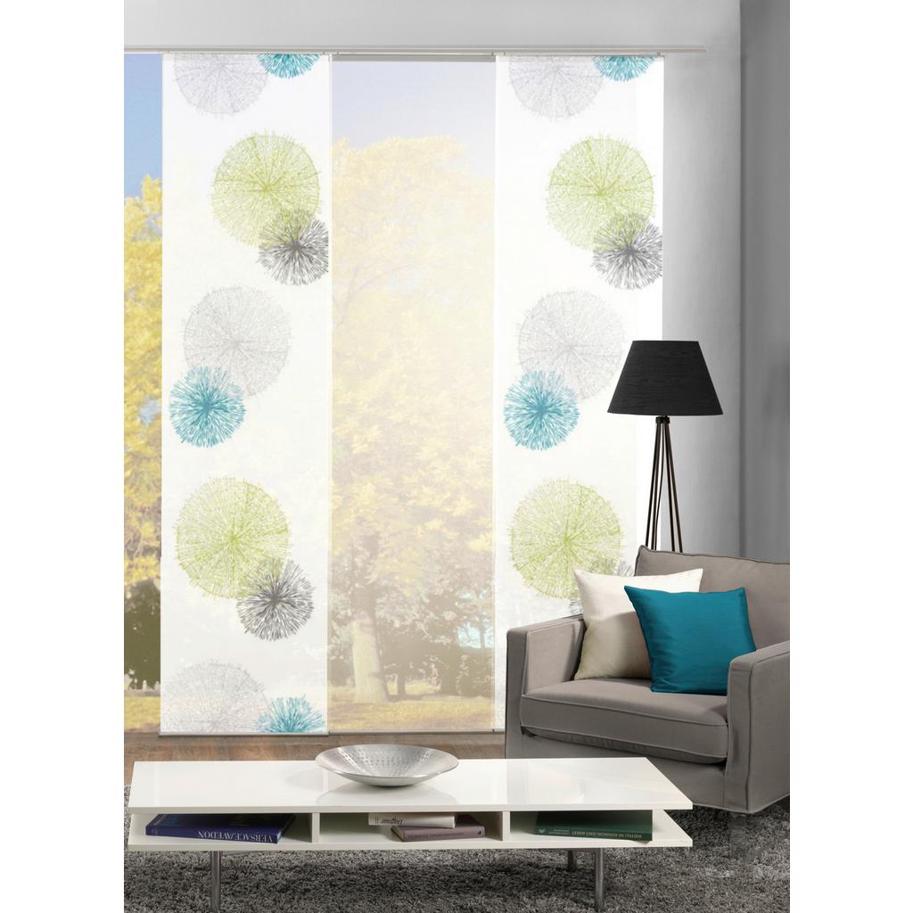 Flächenvorhang 3-Tlg. Rawlins B: 60 cm, Grün, Blickdicht