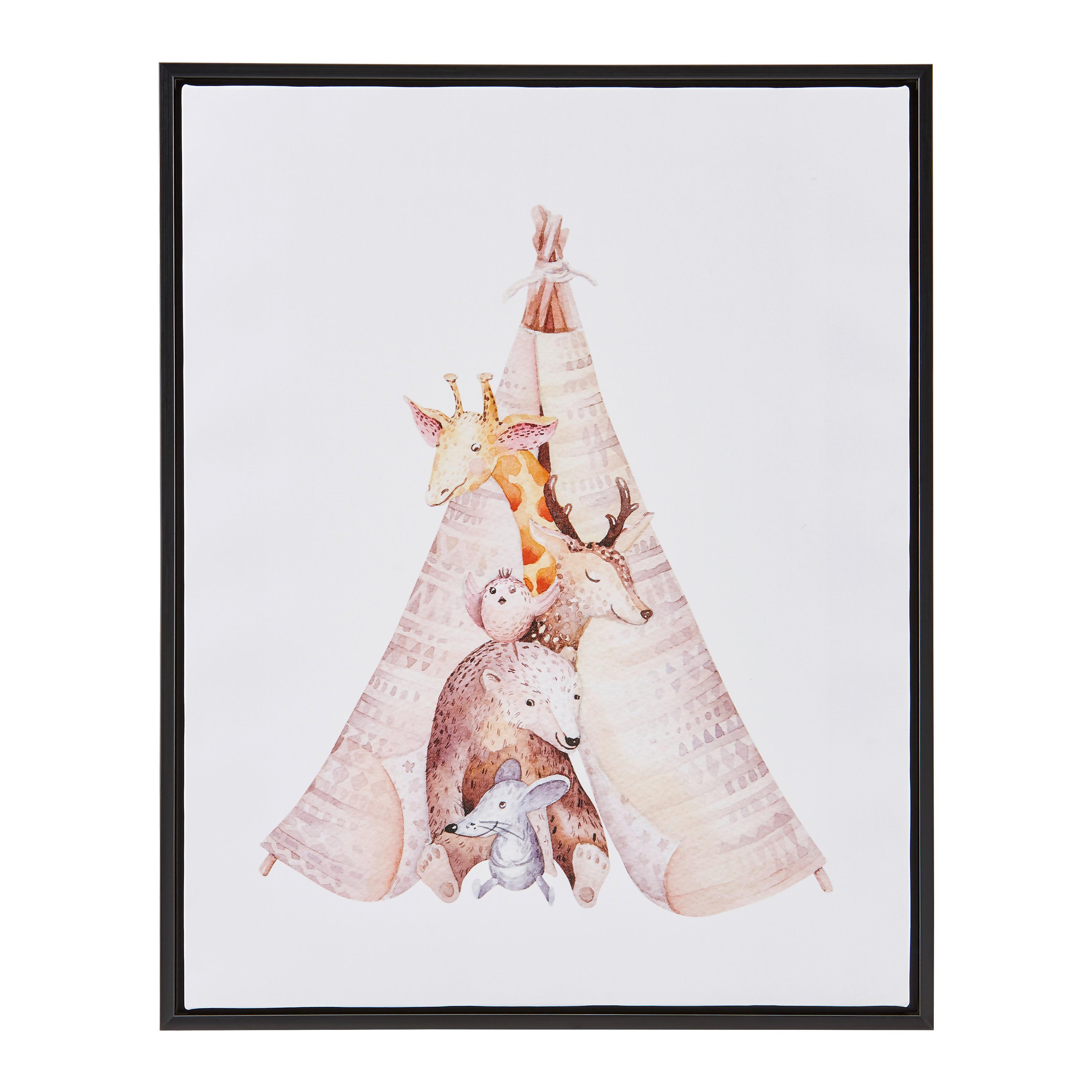 Obraz Tipi 40x50 Cm - viacfarebná/čierna, Moderný, kompozitné drevo/textil (40/50/2,5cm) - Bessagi Home