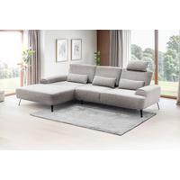 Ecksofa Astoria Beige S: 178x305 cm - Beige/Schwarz, Design, Textil (178/305cm) - Livetastic