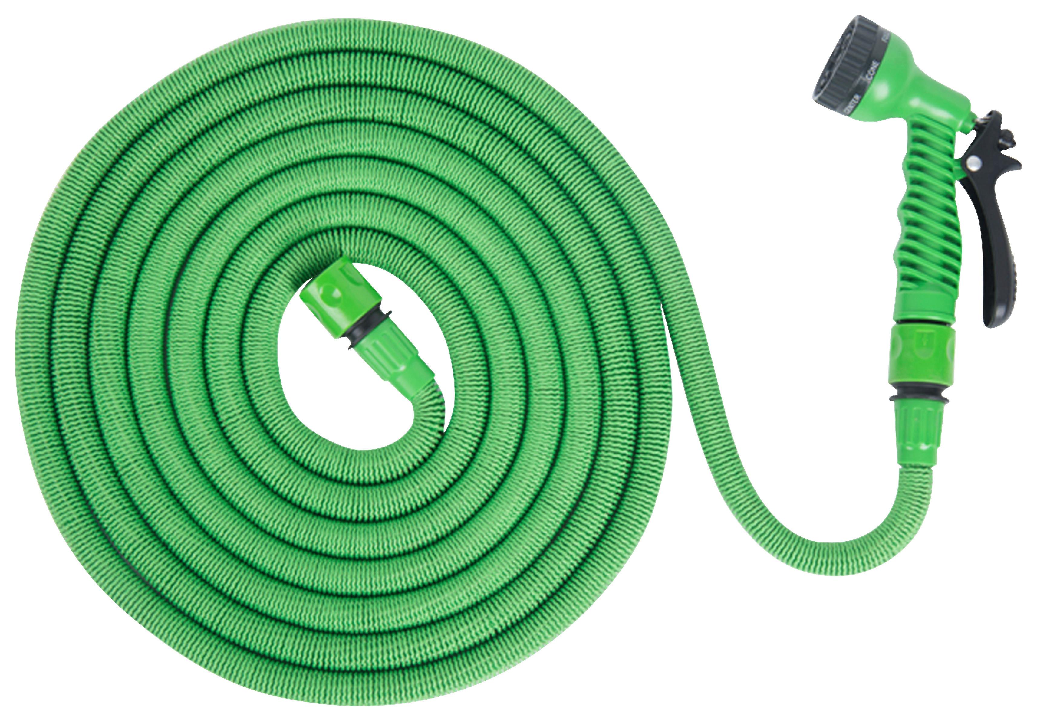 Gartenschlauch Garden Flex Pro Uv-Beständig L: 7,5 M - Grün, KONVENTIONELL, Kunststoff/Metall (750cm) - Homezone