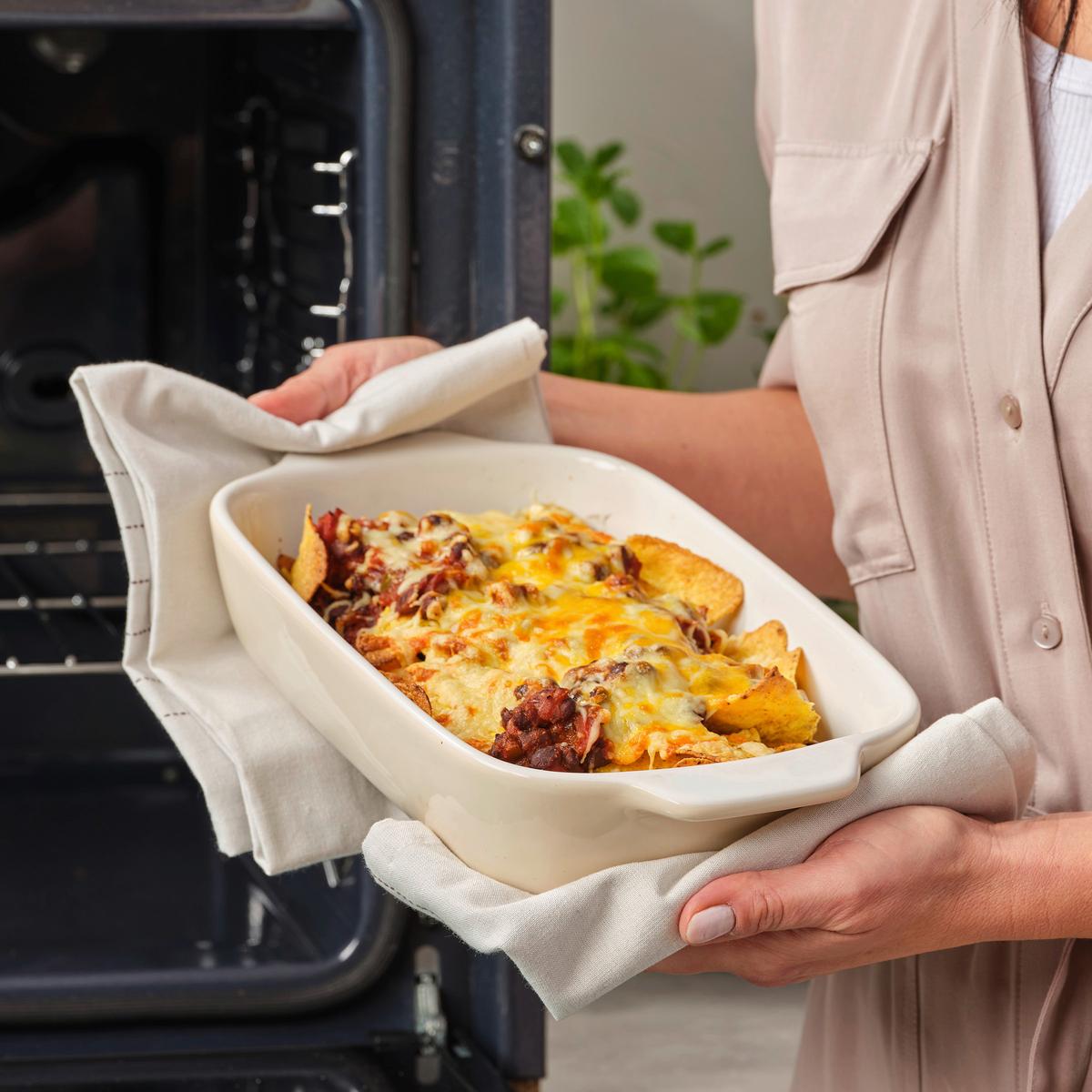 Auflaufform Stoneware Creme/weiß B: 18,8 Cm - Creme/Weiß, Basics, Naturmaterialien/Keramik (18.8cm) - Kitchenaid