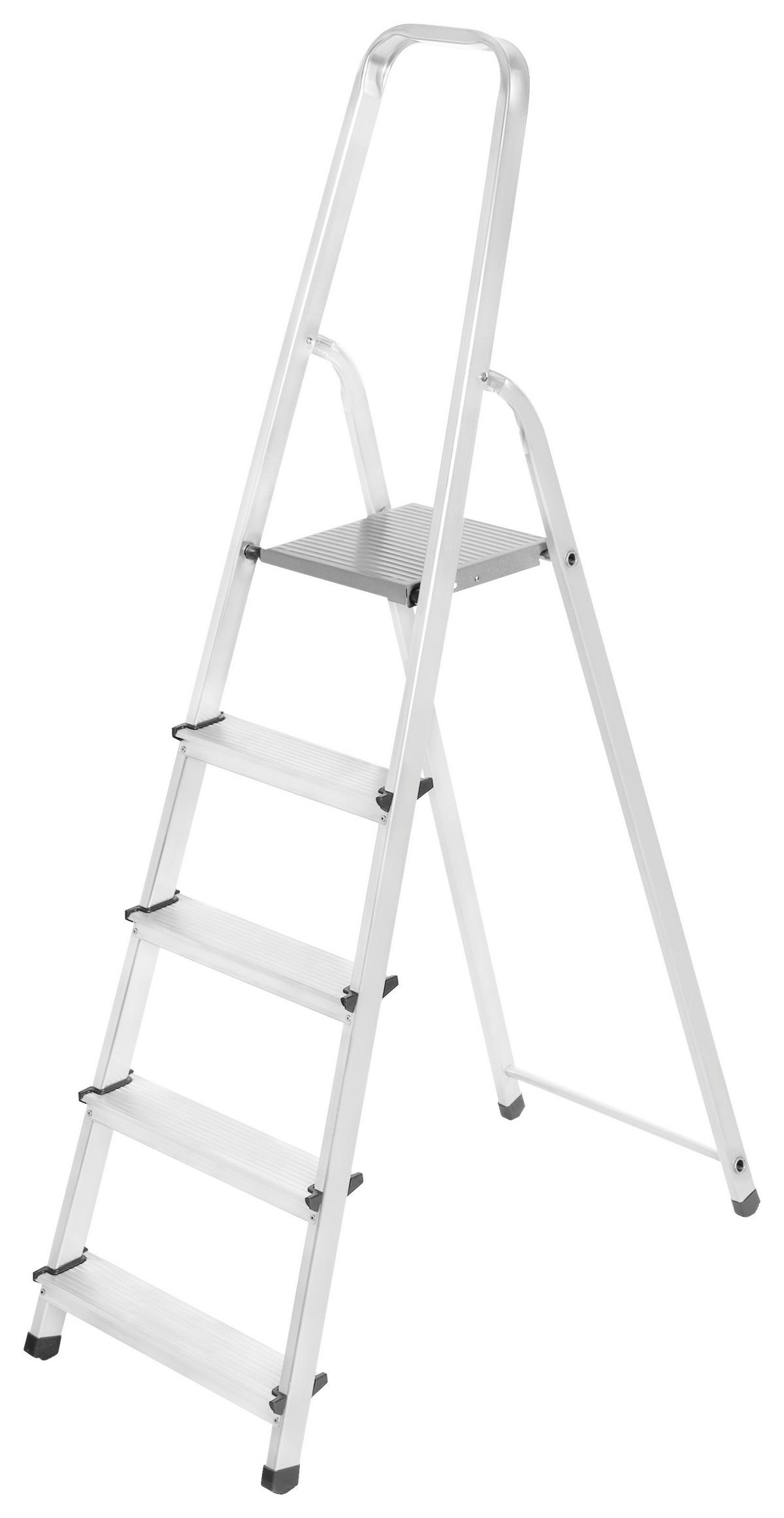 Létra Drald-5 - ezüstszínű, fém (168/45/97cm)