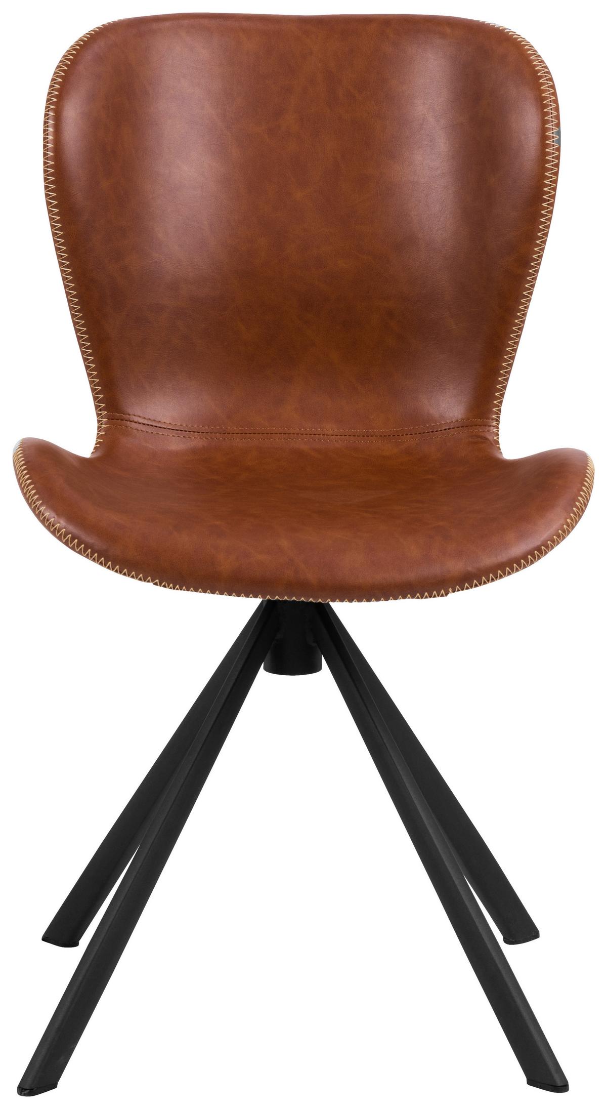 Otočná stolička Batilda, hnedá - hnedá/čierna, Design, kov/plast (46,5/81/53cm) - MID.YOU