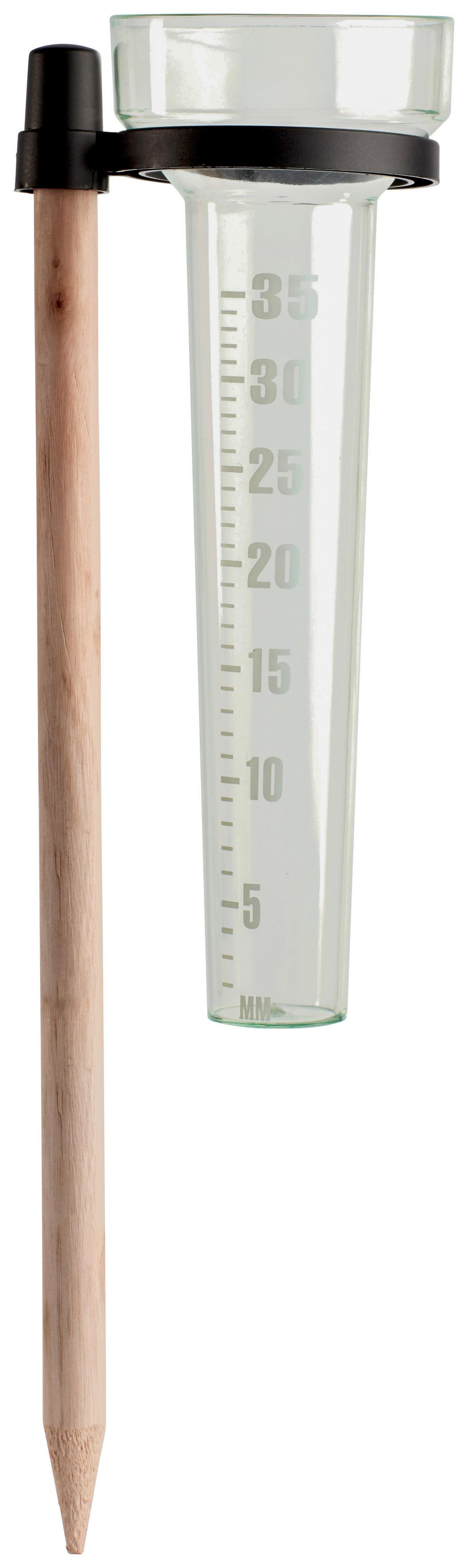 Regenmesser Calypso Analog mit Erdspieß - Klar/Transparent, Holz/Kunststoff (24,5/10,2cm) - Homezone