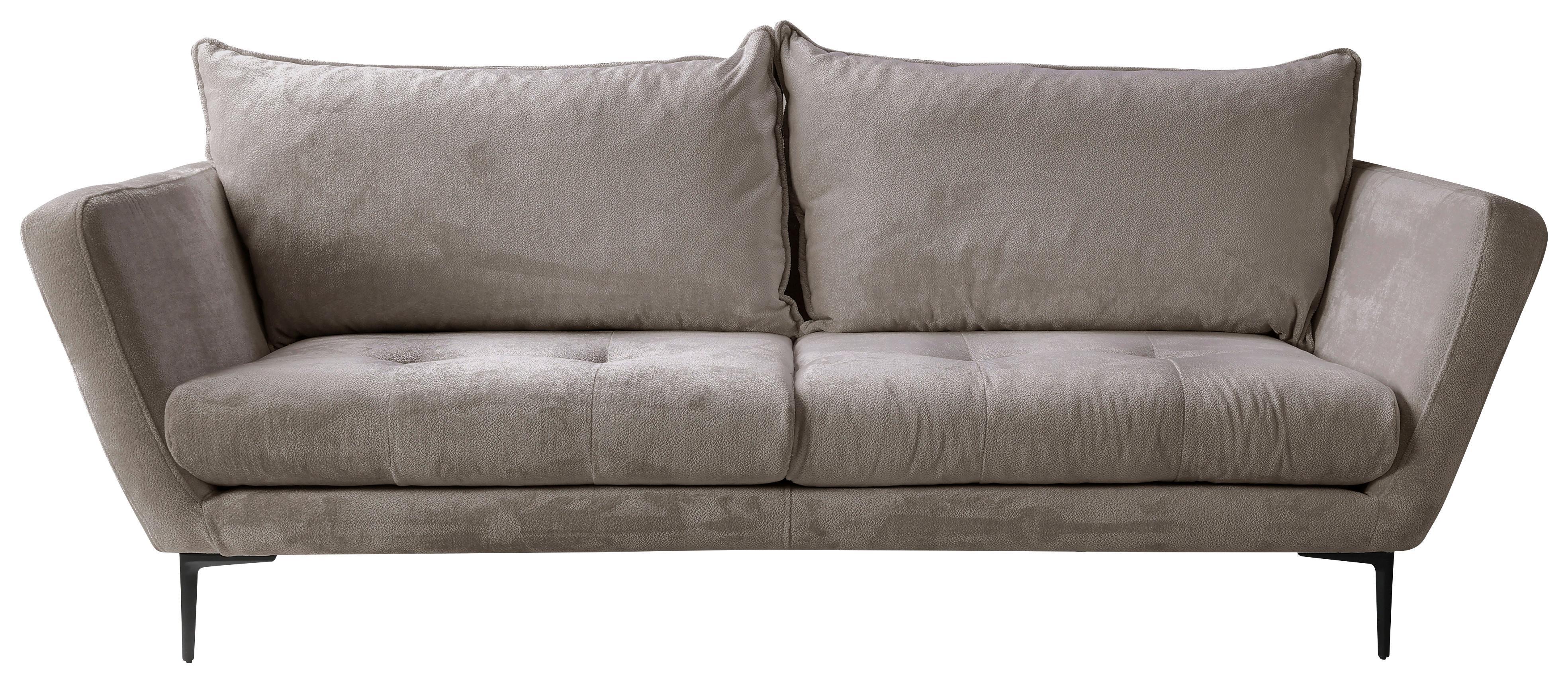 Sofa Ankona Grau/Schwarz, 225 cm - Schwarz/Grau, Design, Textil (225/86/95cm) - MID.YOU