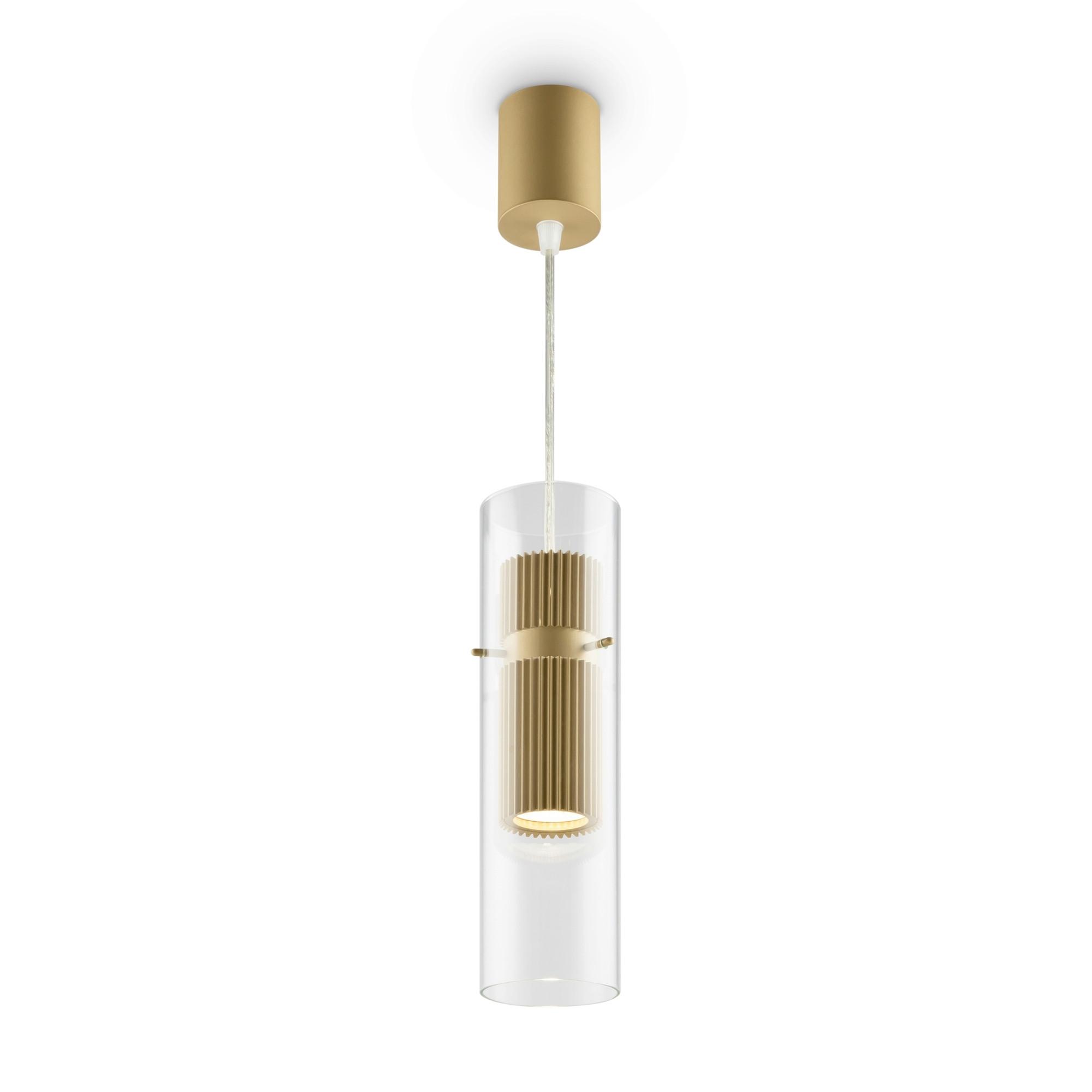 PENDELLEUCHTE DYNAMICS - Transparent/Goldfarben, Trend, Glas/Metall (8/32cm) - MAYTONI