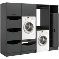 Prádelna Free Antracit - antracitová, Basics, kompozitní dřevo (242/195/68cm) - MID.YOU