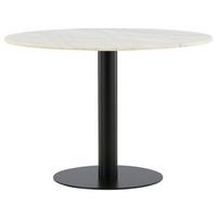 Esstisch Estelle - Schwarz/Weiß, Design, Stein/Metall (106/106/75cm) - Livetastic
