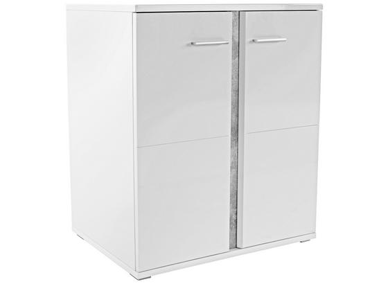 Komoda Köln 2 - sivá/biela, Moderný, kompozitné drevo (90/90/45cm) Komoda Köln 2 - sivá/biela, Moderný, kompozitné drevo (90/90/45cm)