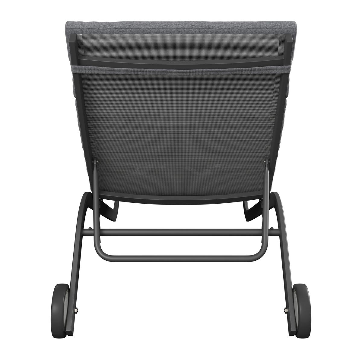 ZÁHRADNÉ LEŽADLO OTTI - sivá/antracitová, Basics, kov/textil (211/44/75cm) - Mömax