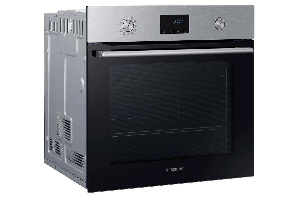 Einbaubackofen Nv68a1170bs/Ol - Silberfarben/Schwarz, Design, Glas/Metall (59,5/59,5/57cm) - Samsung