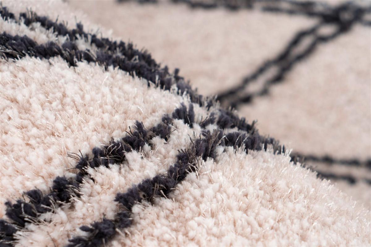 HOCHFLORTEPPICH Creme/Weiß - Creme, KONVENTIONELL, Textil (160/230cm) - Kayoom