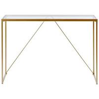 Konsolentisch Glam Console Goldfarben B: 30 Cm - Transparent/Goldfarben, KONVENTIONELL, Glas/Metall (111/30/76cm) - Livetastic