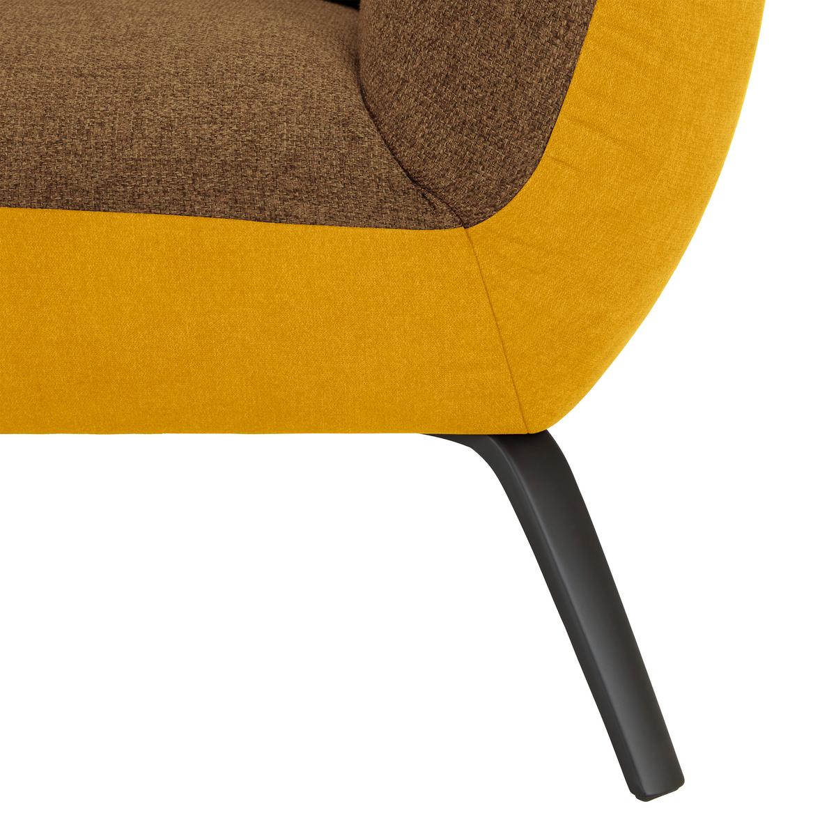 Velká pohovka TRENDY, hořčicově žlutá - černá/hořčicově žlutá, Moderní, kompozitní dřevo (260/93/124cm) - Premium Living