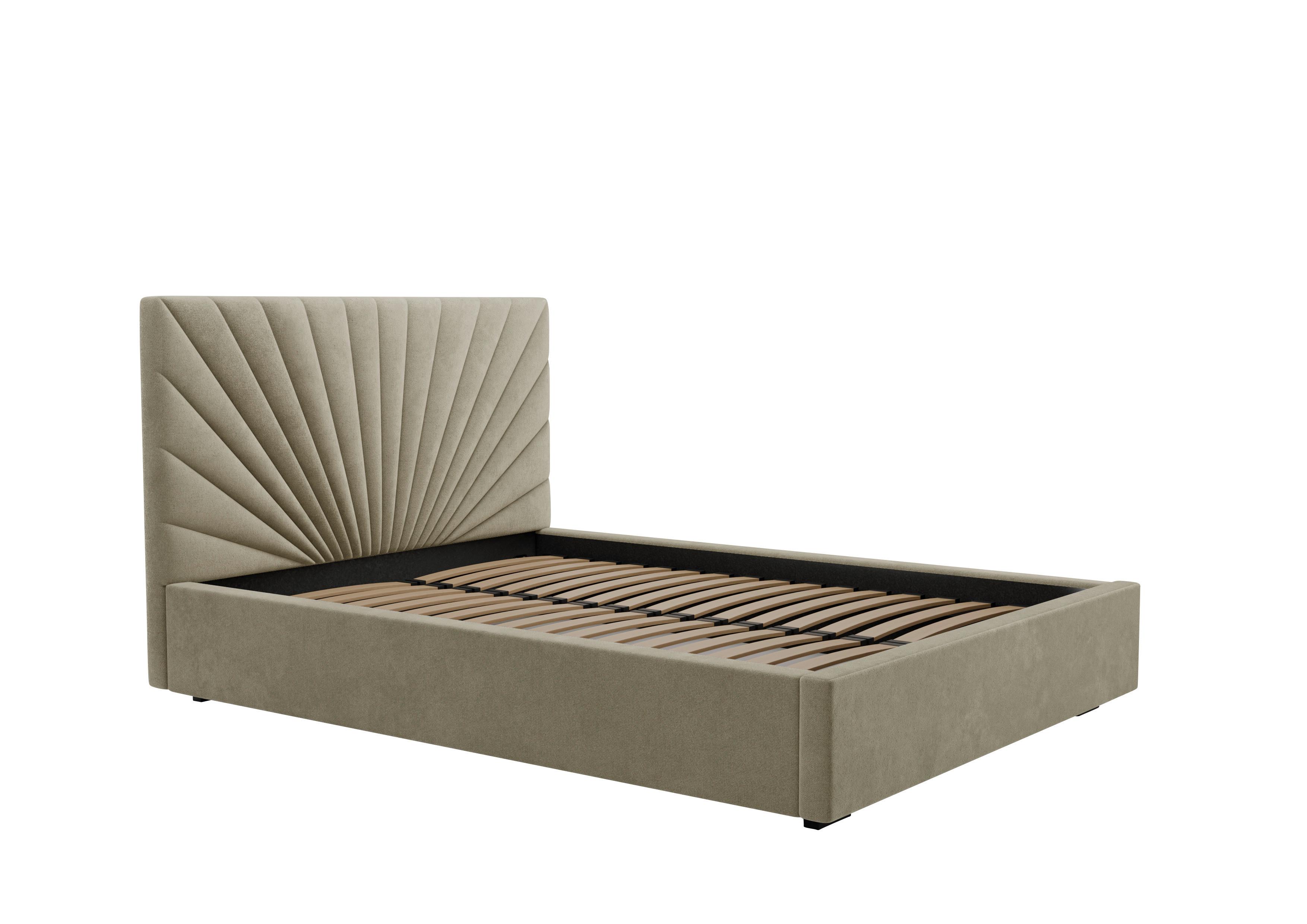 Polsterbett Celaro base creme 160x200 cm - Creme/Kernbuche, KONVENTIONELL, Holz/Textil (160/200cm)