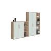 Office Edition B: 257 cm Sonoma Eiche/Weiß - Weiß/Sonoma Eiche, MODERN, Holzwerkstoff (257/186/33cm) - MID.YOU