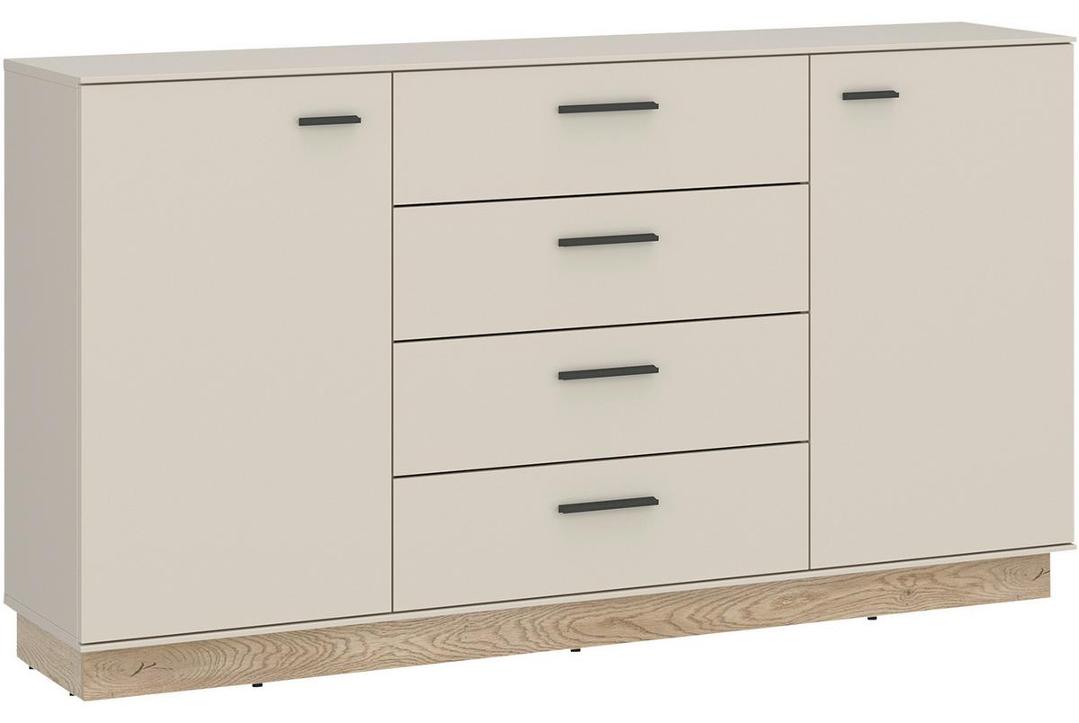 Sideboard, Meolo, B: 155 cm Kaschmir/Eichefarben - Kaschmir/Eichefarben, MODERN, Holzwerkstoff (155/87,6/40cm)