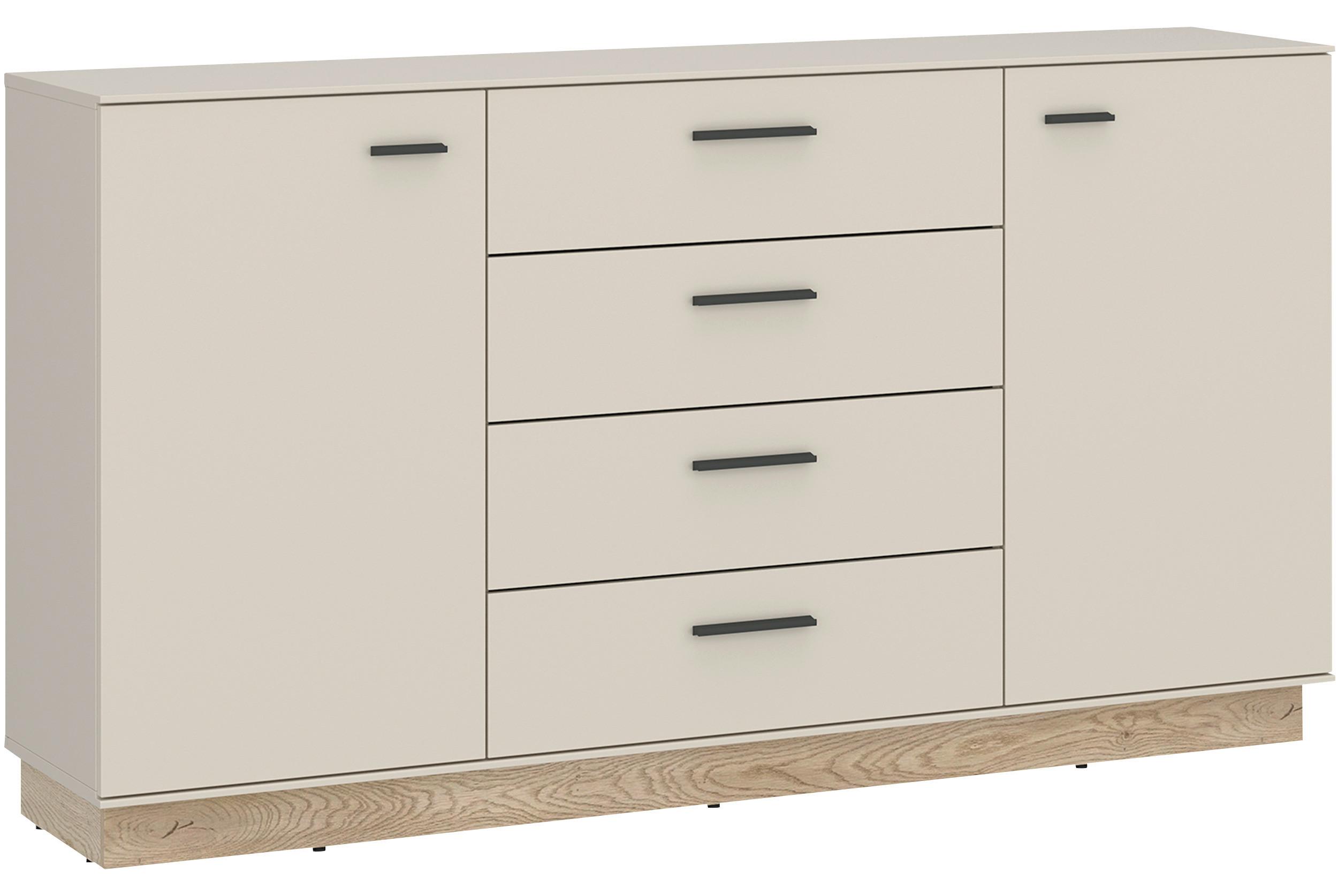 Sideboard, Meolo, B: 155 cm Kaschmir/Eichefarben