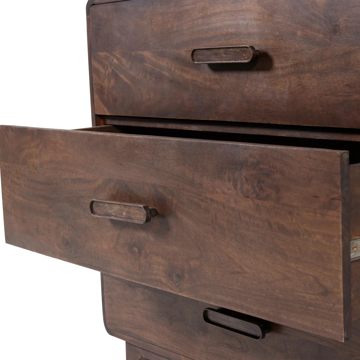 Kommode Liya Dunkelbraun B: 90 Cm - Dunkelbraun, Design, Holz (90/90/50cm) - Livetastic