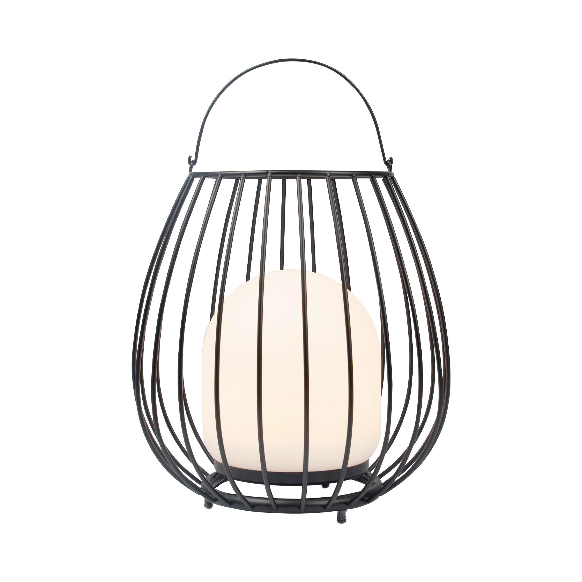 Akku-Tischleuchte Jim Schwarz B: 28 cm - Schwarz/Weiß, Design, Kunststoff/Metall (28/30cm) - Nordlux