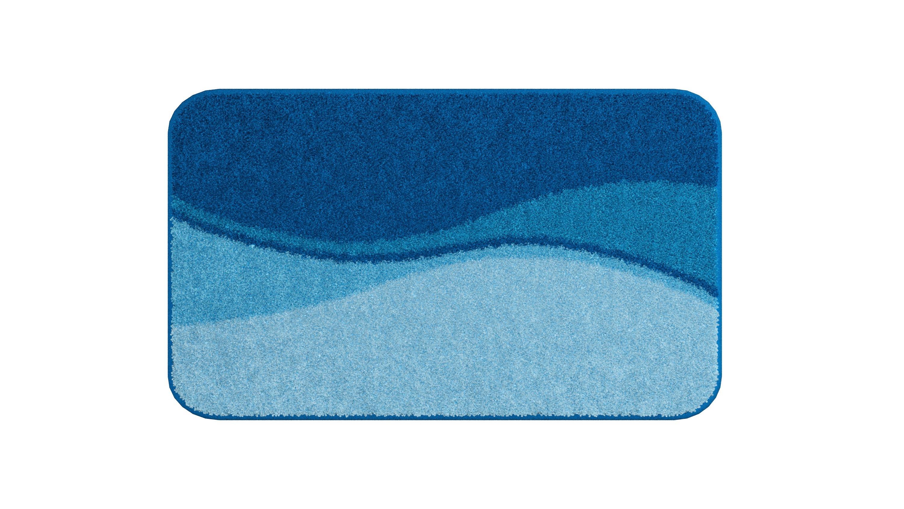 Badematte Flash - Blau, Basics, Textil (50/80cm) - Grund