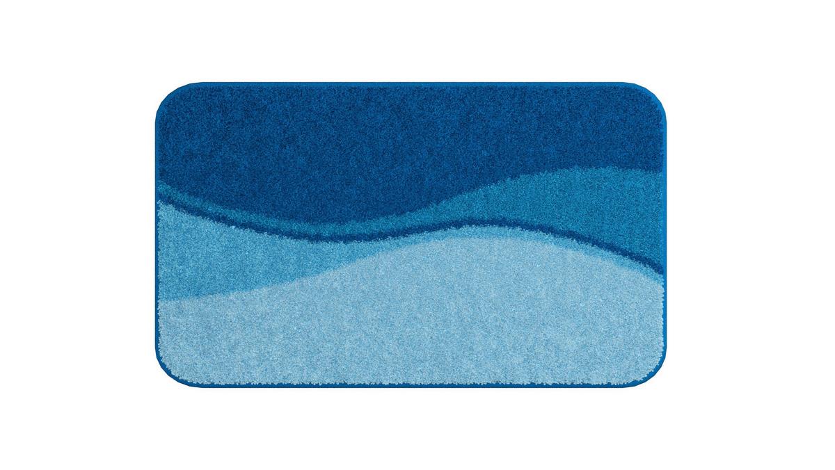 Badematte Flash - Blau, Basics, Textil (50/80cm) - Grund
