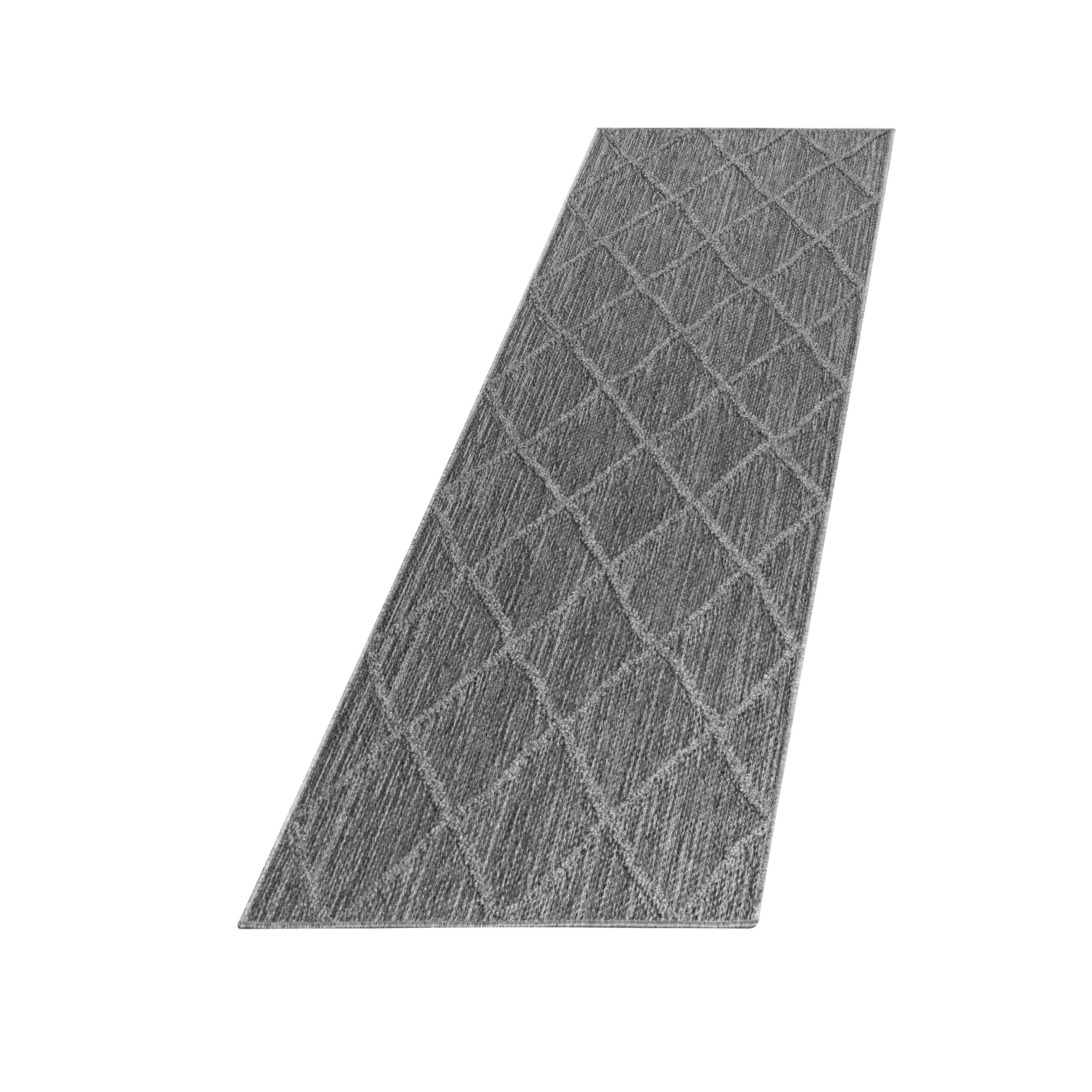 Läufer Patara - Grau, Design, Textil (80/250cm) - Novel