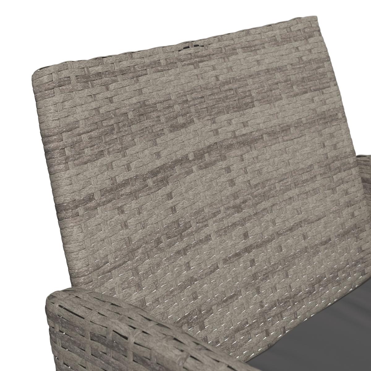 SÚPRAVA ZÁHRADNÉHO NÁBYTKU MICHELLE 2 - číra/svetlosivá, Basics, kov/textil