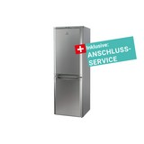 Indesit Kühl-Gefrier-Kombi NCAA 55NX inkl. Service - Edelstahlfarben, KONVENTIONELL (55/157/54cm) - Indesit