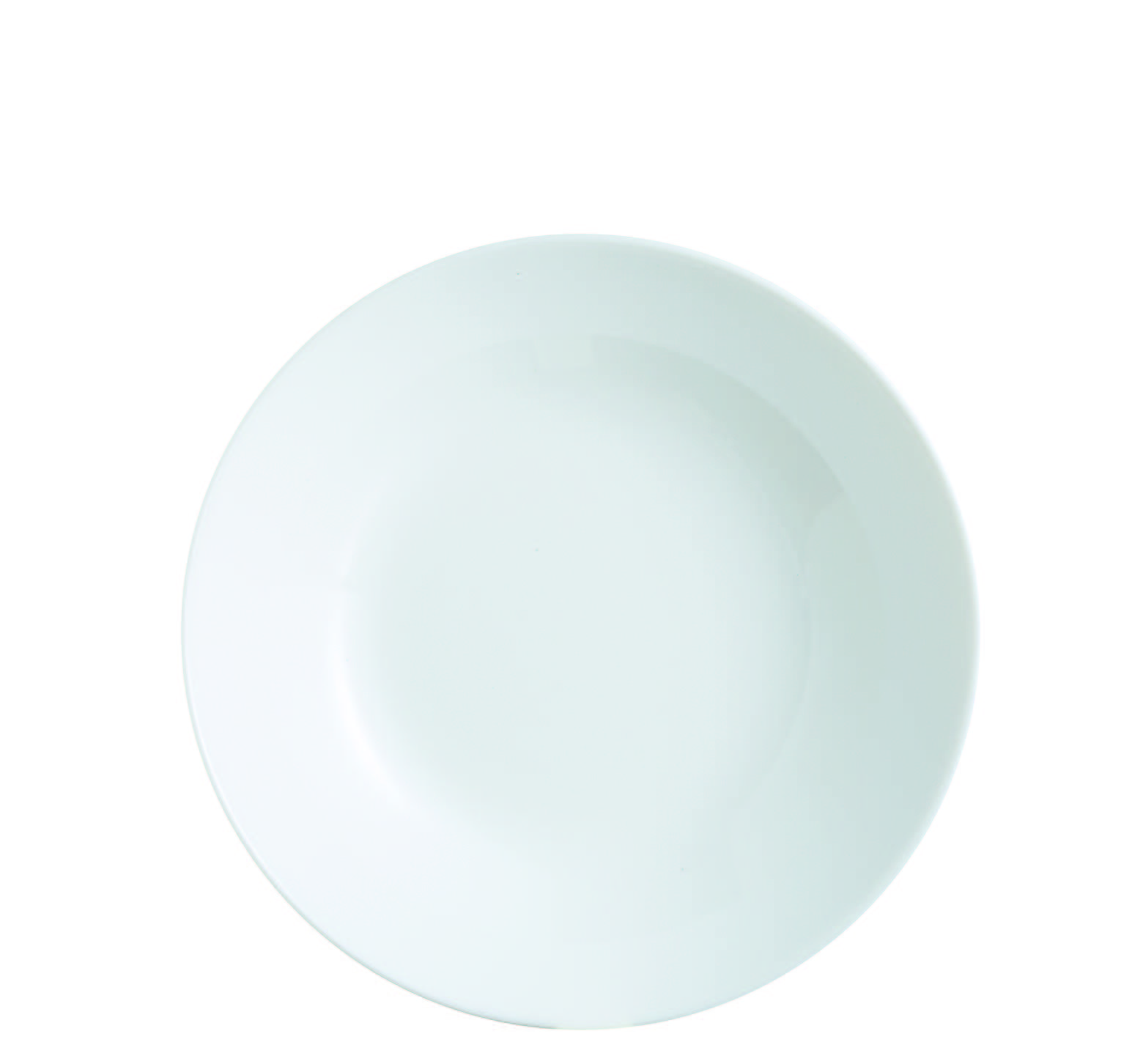 Suppenteller aus Glas Weiß Olivia ca. 20 cm - Weiß, KONVENTIONELL, Glas (20cm)