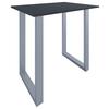 Bartisch Xona B 110x80 - Honigeiche/Silberfarben, KONVENTIONELL, Holzwerkstoff/Metall (110/80/102cm)
