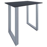 Bartisch Xona B 110x80 - Honigeiche/Silberfarben, KONVENTIONELL, Holzwerkstoff/Metall (110/80/102cm)