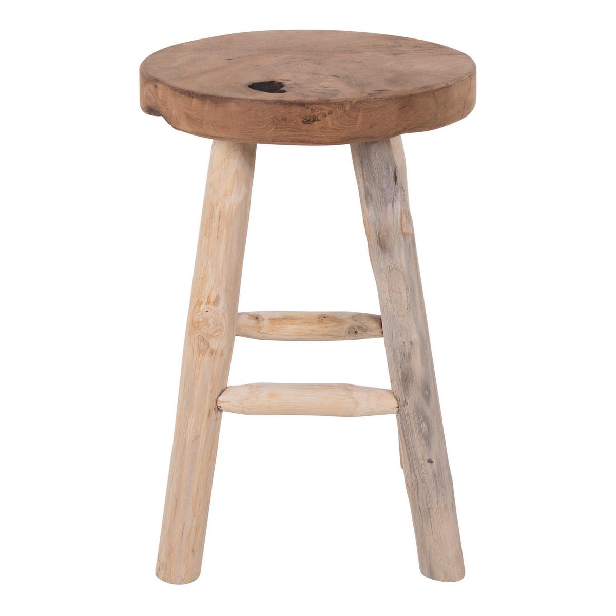 Hocker Badia Teakfarben, B/H/T: 30x45x30cm - Teakfarben, Basics, Holz (30/45/30cm)