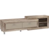 Tv-elem Genetic - bézs/tölgyfa színű, Konventionell, műanyag/faalapú anyag (195/52/52cm)
