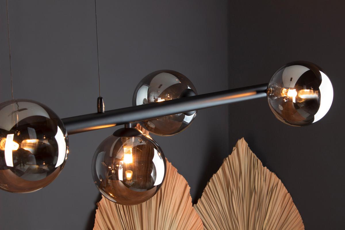 Hängeleuchte 9120-S6 Nero - Schwarz, Design, Glas/Metall (144/36/200cm)