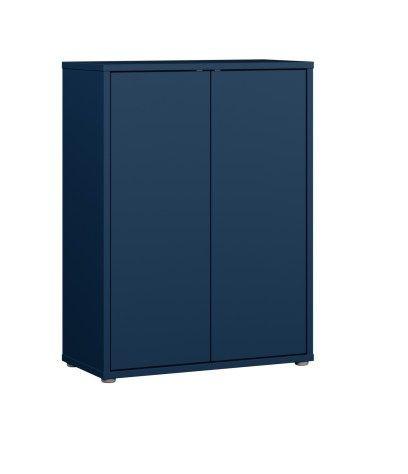 Botník barva modrá - šedá/tmavě modrá, Moderní, kompozitní dřevo/plast (74,5/99,1/34,9cm)