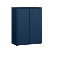 Botník barva modrá - šedá/tmavě modrá, Moderní, kompozitní dřevo/plast (74,5/99,1/34,9cm)