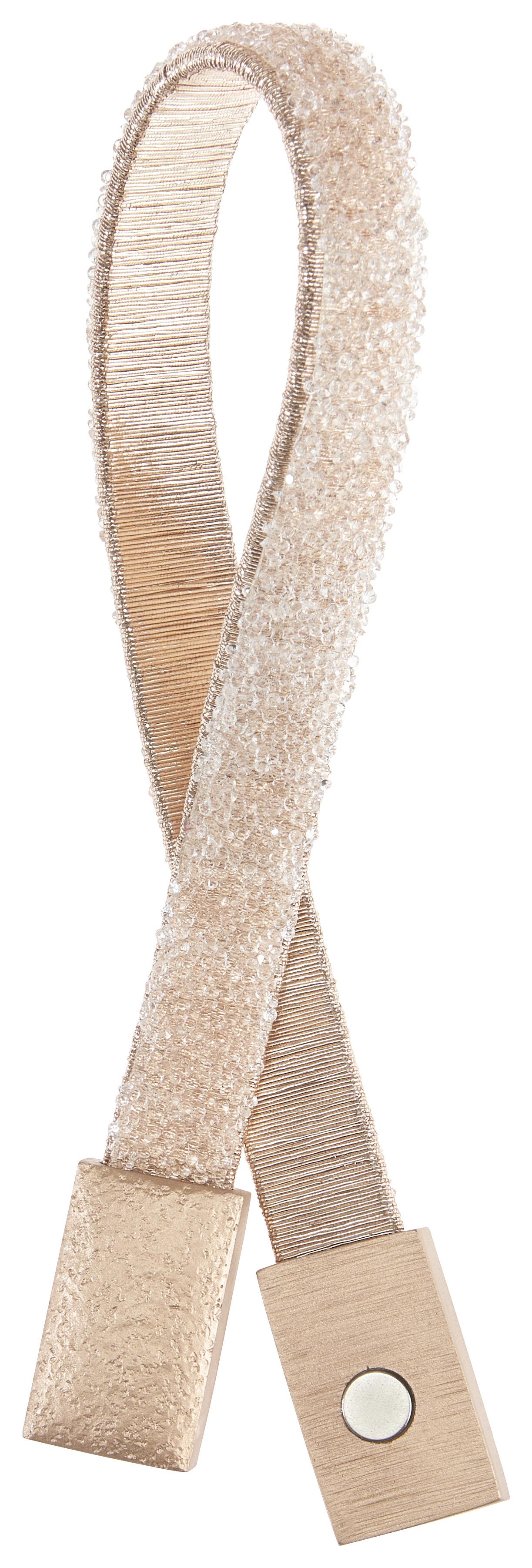 Spona Na Záves Glitzer - ružová, Romantický / Vidiecky, plast (2/45cm) - Modern Living