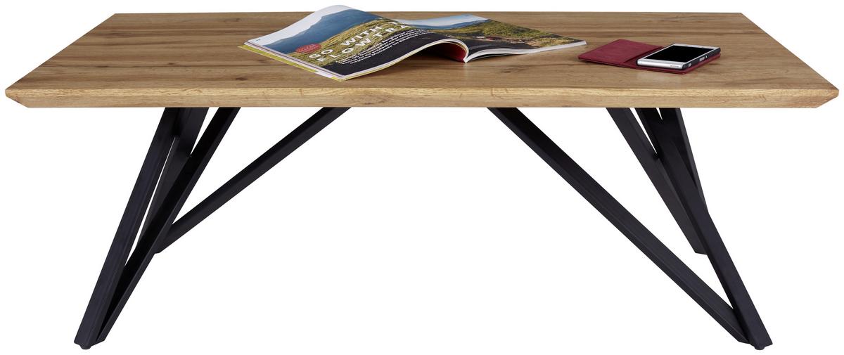 Dohányzóasztal Turin - fekete/tölgyfa, Modern, faalapú anyag/fém (110cm) - Mömax