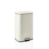 ABFALLEIMER Clean Beige B: 29cm - Beige/Schwarz, MODERN, Kunststoff/Metall (29/62/35cm) - MID.YOU