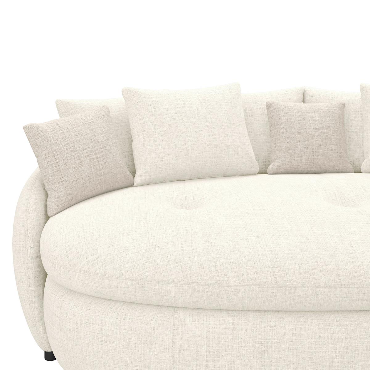 Mega pohovka ARUBA 2, béžová/svetlohnedá ženilka - svetlohnedá/čierna, Trend, textil/plast (238/80/140cm) - Luca Bessoni