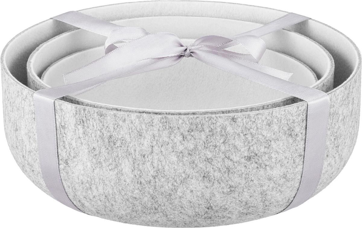 Korbset Stefan - Hellgrau/Weiß, KONVENTIONELL, Kunststoff - Luca Bessoni